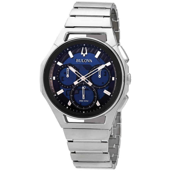 Bulova Men's 96A205 Curv Chronograph Stainless Steel Watch