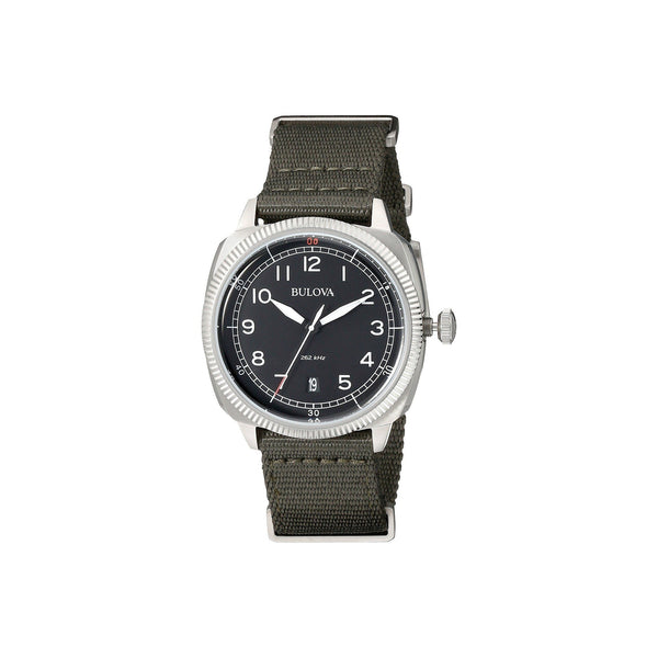 Bulova Men's 96B229 Military Green Nylon Watch