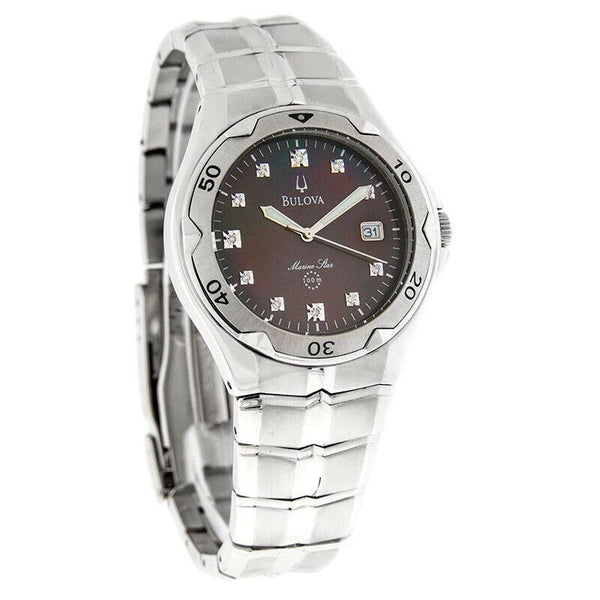 Bulova Men's 96D09 Marine Star Stainless Steel with Sets of Crystal Watch