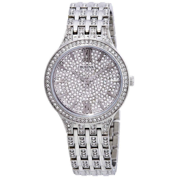 Bulova Women's 96L243 Crystal Crystal Pave Stainless Steel Watch