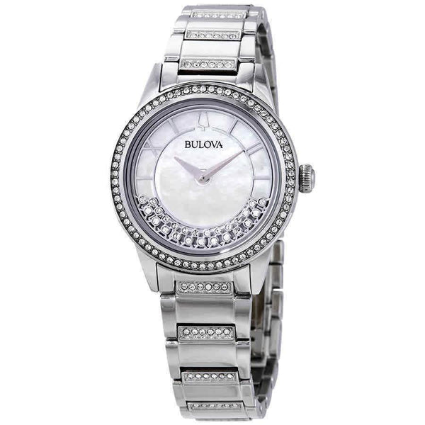 Bulova Women's 96L257 Turnstyle Crystal Set Stainless Steel with Sets of Crystal Watch