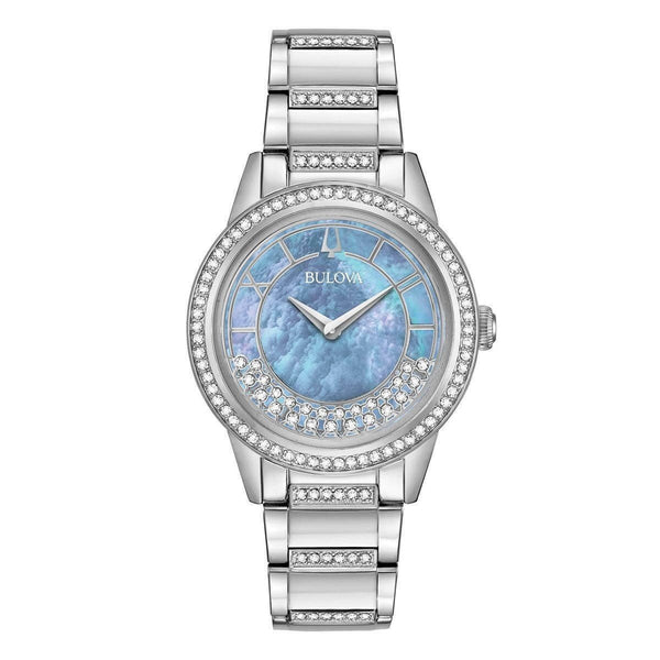 Bulova Women's 96L260 Turnstyle Crystal Set Stainless Steel with Sets of Crystal Watch