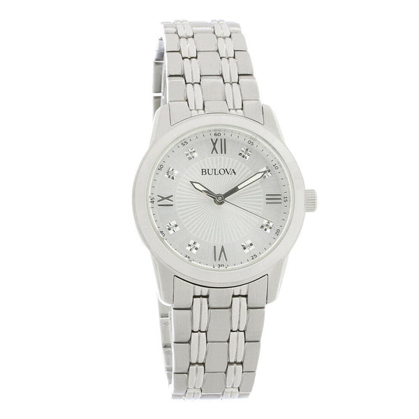 Bulova Women's 96P178 Diamond Collection Stainless Steel with Sets of Crystal Watch