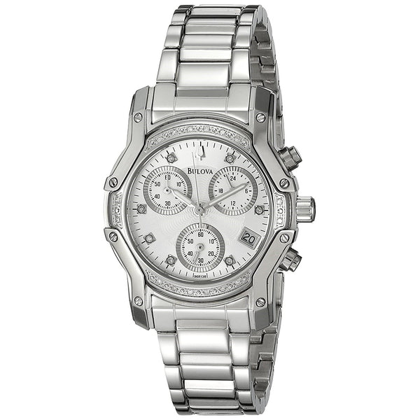 Bulova Women's 96R138 Classic Chronograph Diamond Stainless Steel Watch