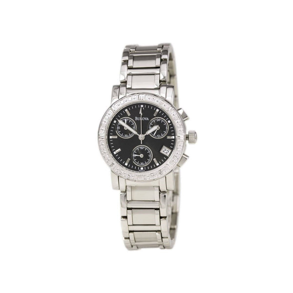 Bulova Women's 96R44 Diamond Chronograph Stainless Steel Watch