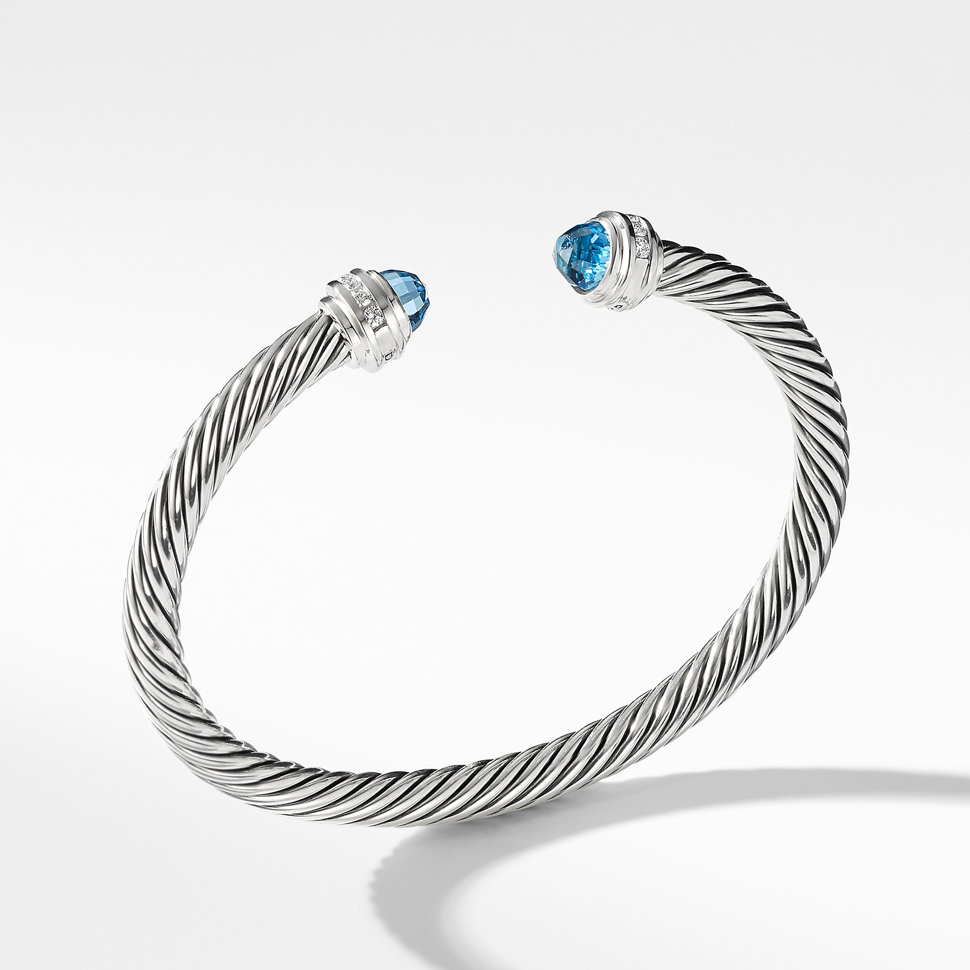David Yurman Bracelet with Blue Topaz and Diamonds - B04182SSABTDI-712161668301