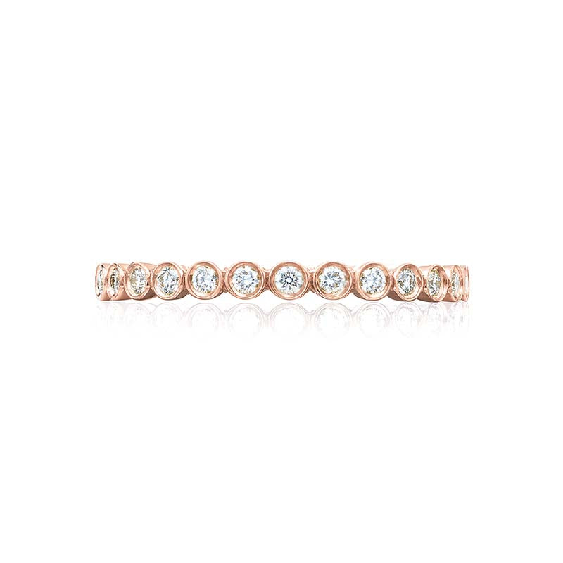 Tacori 18k Rose Gold Sculpted Crescent Anniversary Wedding Band - 200-2PK