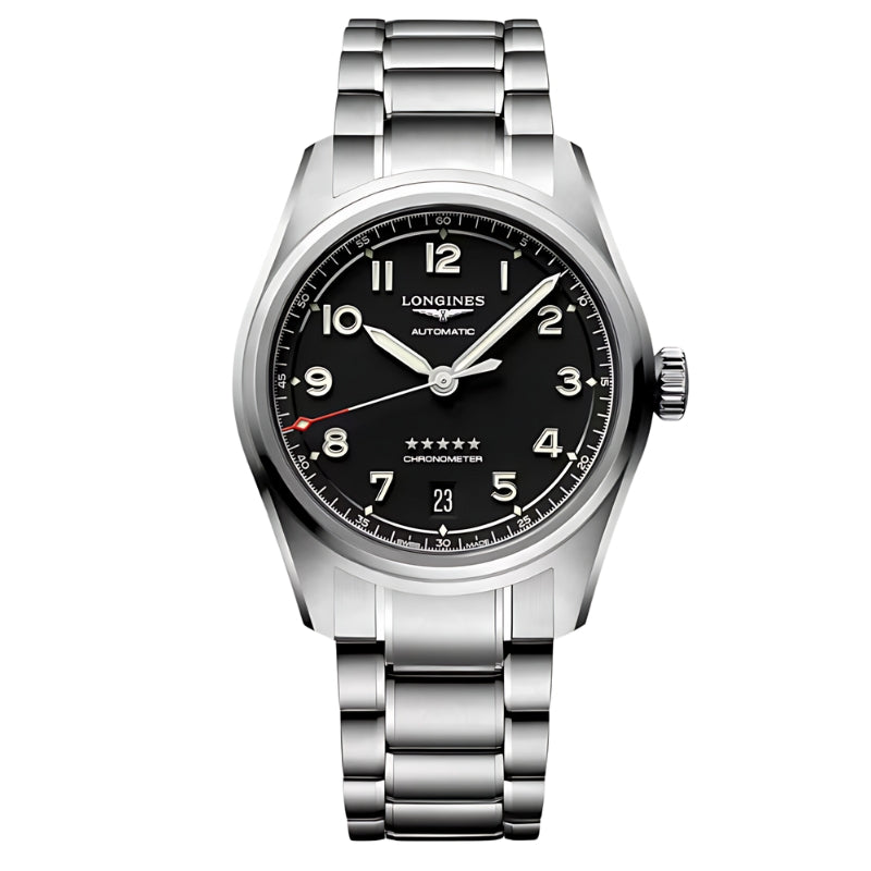Longines Spirit Stainless Steel Black Dial 37mm - L3.410.4.53.6