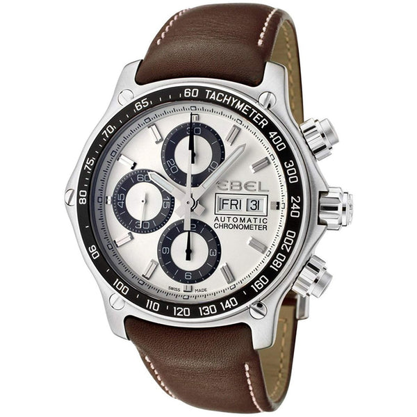 Ebel Men's 9750L62-63B35P11 1911 Discovery Chronograph Automatic Brown Leather Watch