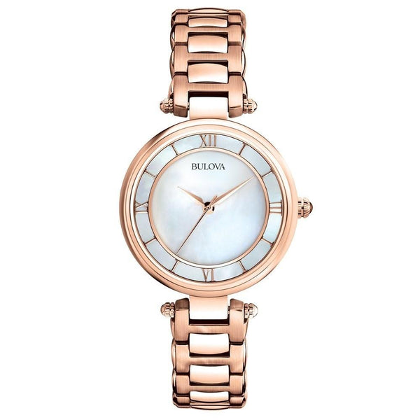 Bulova Women's 97L124 Dress Rose Gold-Tone Stainless Steel Watch