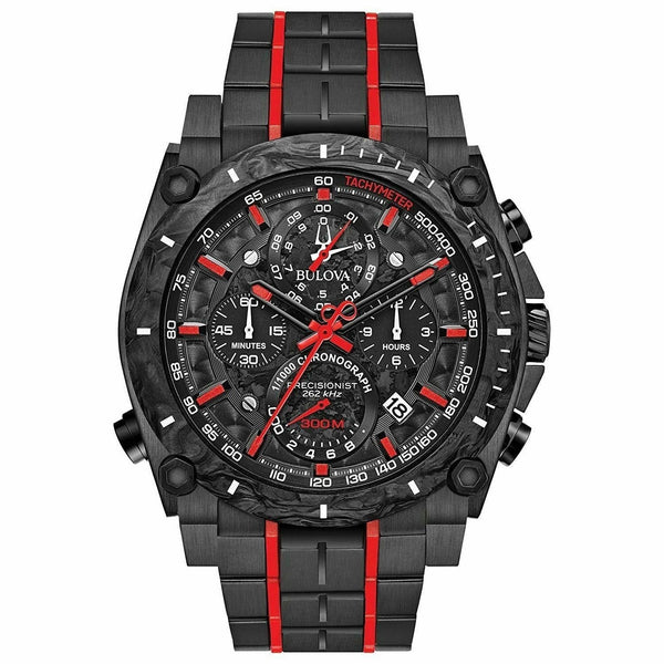 Bulova Men's 98B313 Precisionist Chronograph Black Stainless Steel Watch