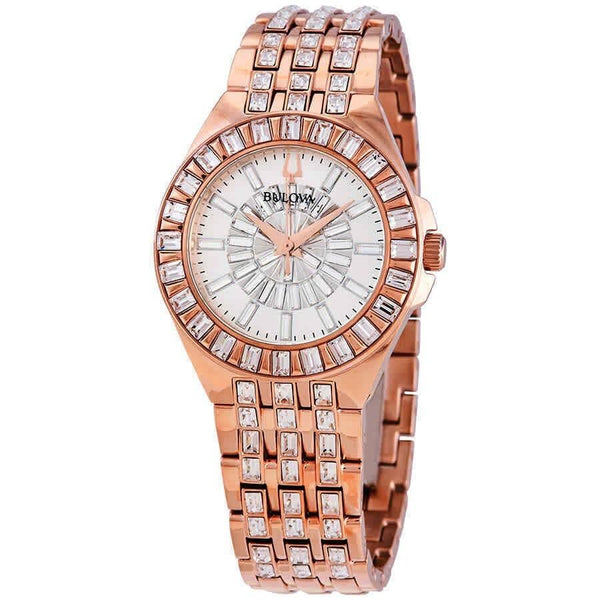 Bulova Women's 98L268 Phantom Rose Gold-Tone Stainless Steel with Sets of Crystal Watch