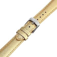 Strap Metallic Gold Leather Watch