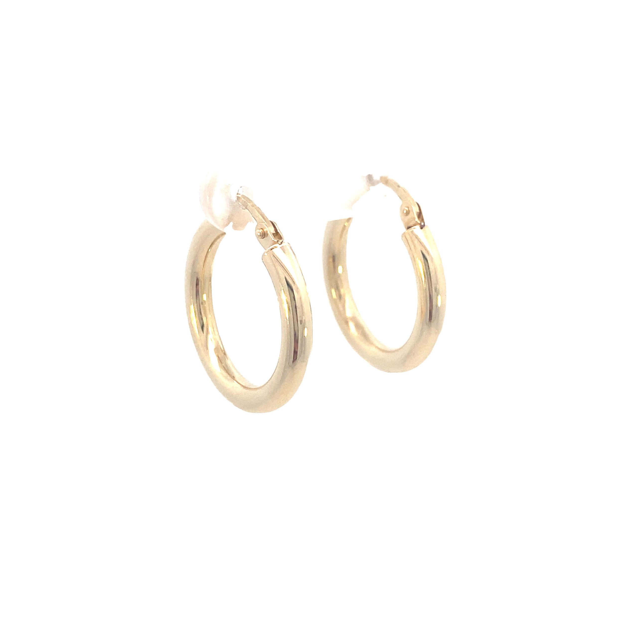 14K Gold Small Bold Hoops