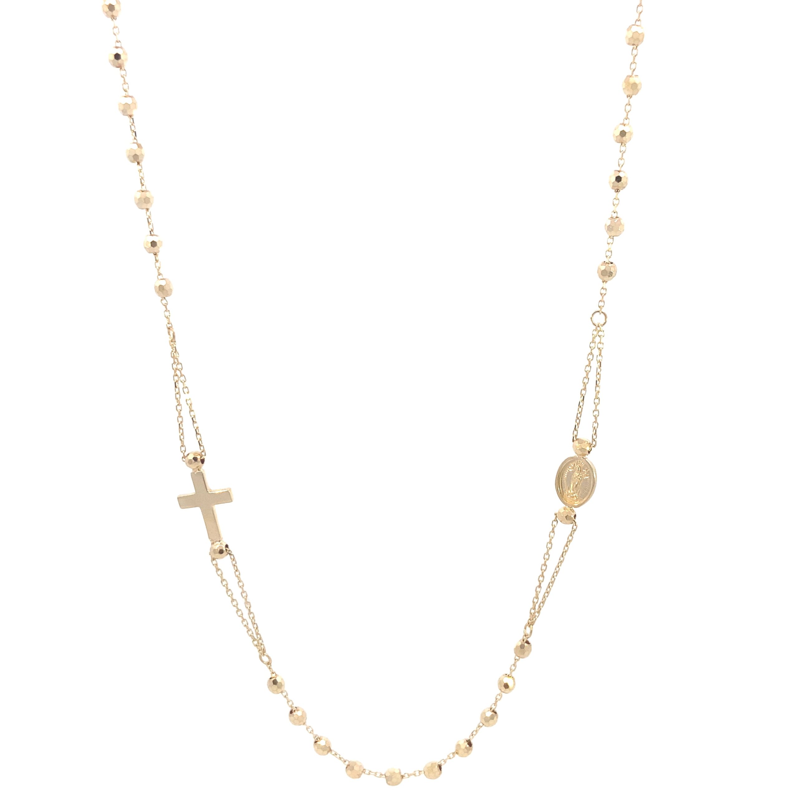 14k Gold Rosary Necklace