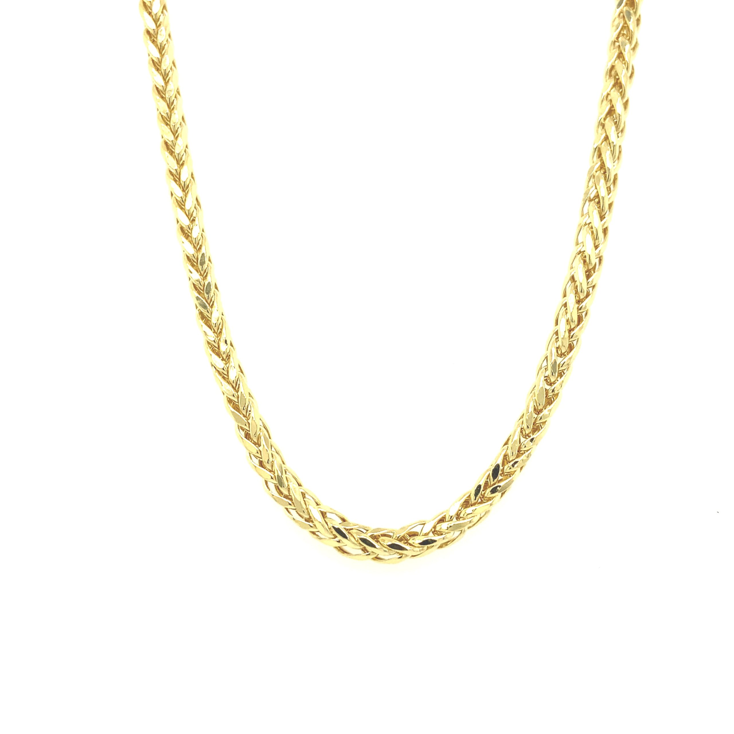 14K SOLID WHEAT CHAIN