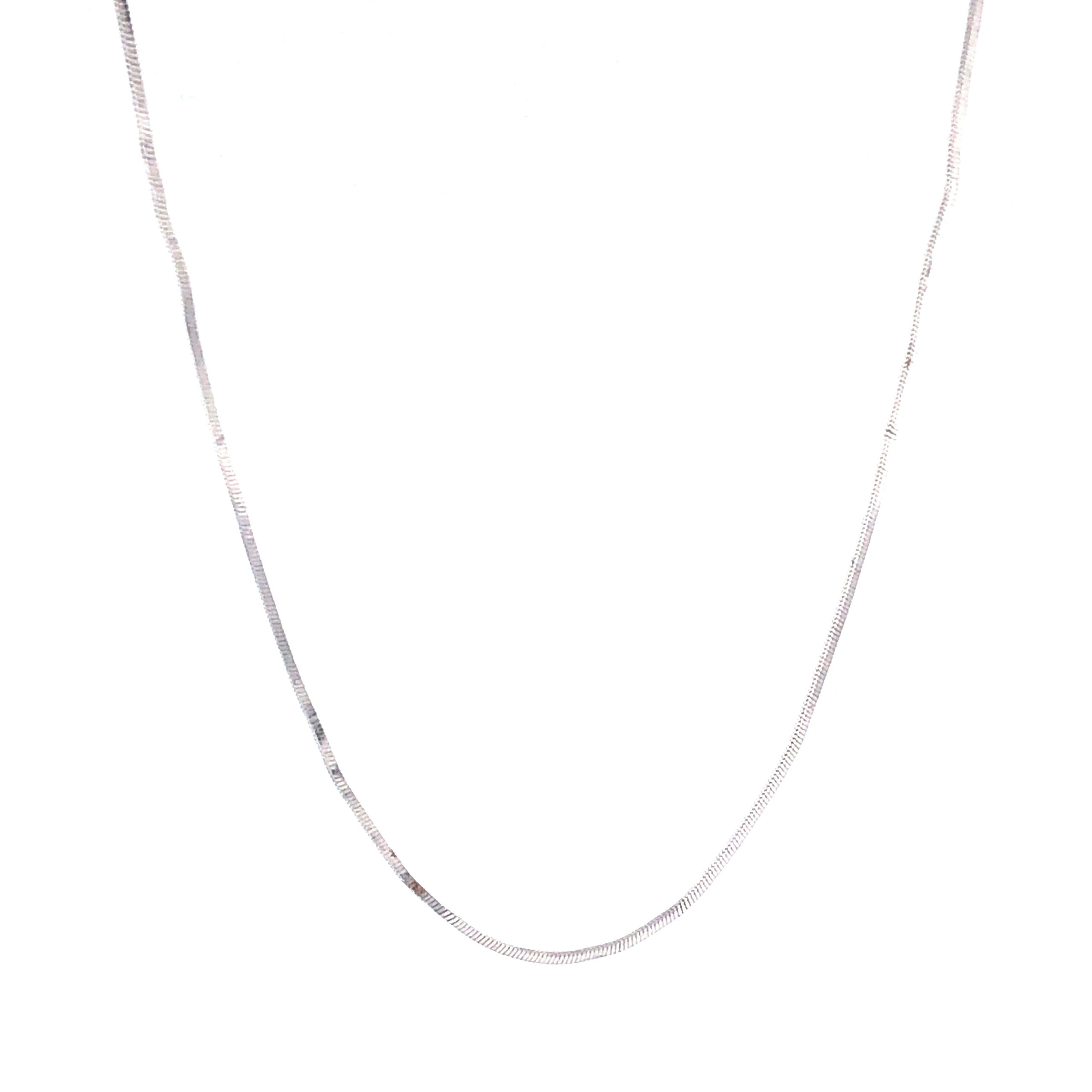 14K Box Chain White Gold
