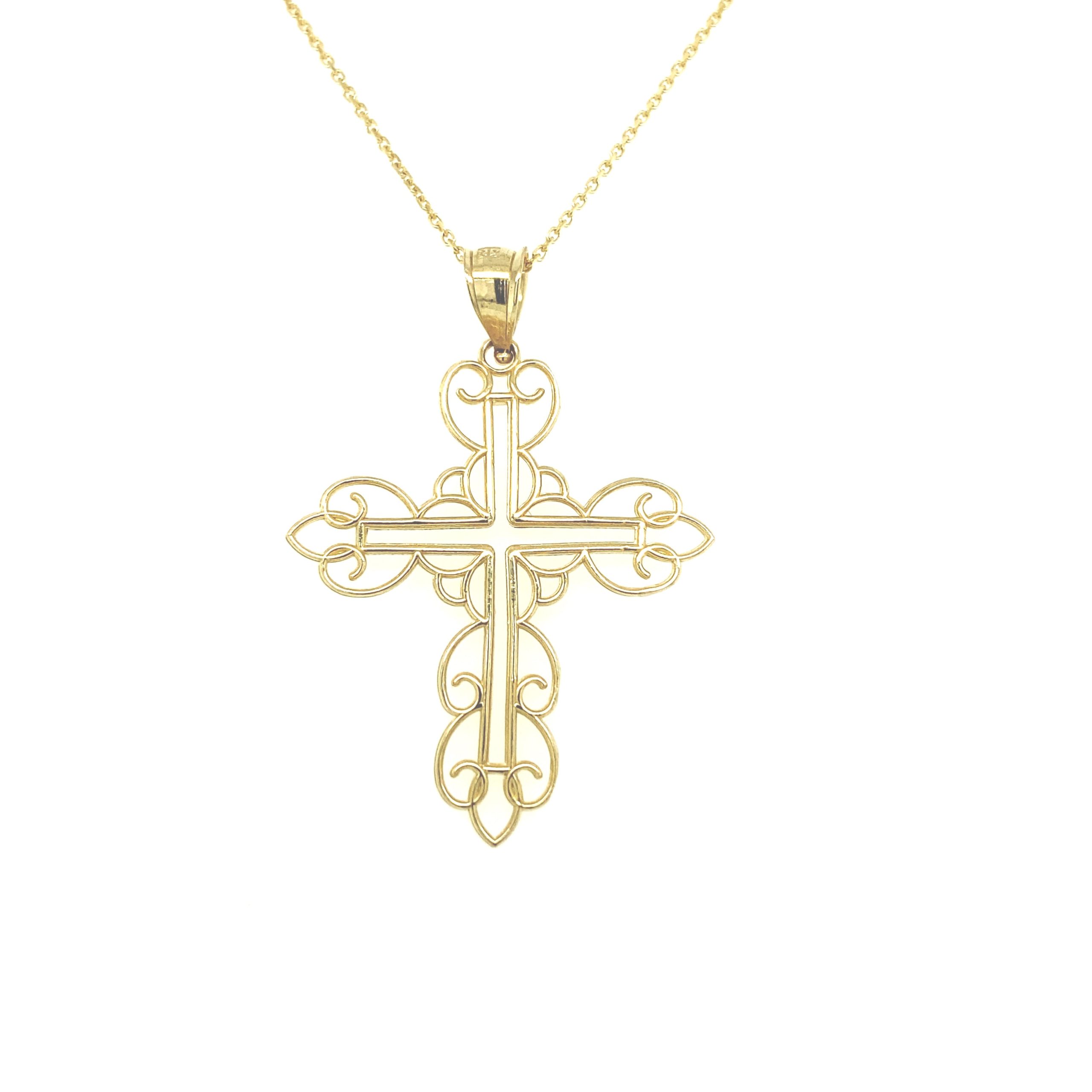 14K Gold Vintage Cross