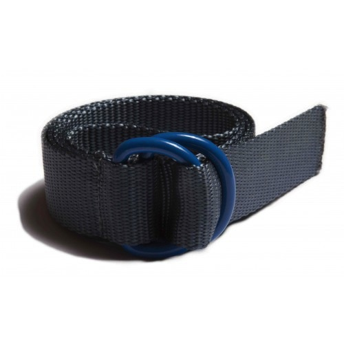 D-Ring Webbing Belt (Blue/Grey)