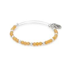 Classics Marigold Beads Bangle Bracelet (Silver/Orange)