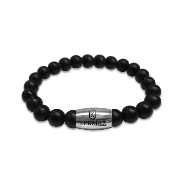 Black Agate Stone Beads Bracelet