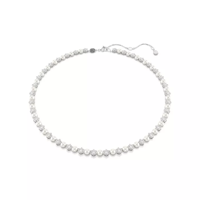 Swarovski® 'Matrix Pearl' Women's Base Metal Necklace - Silver 5689623