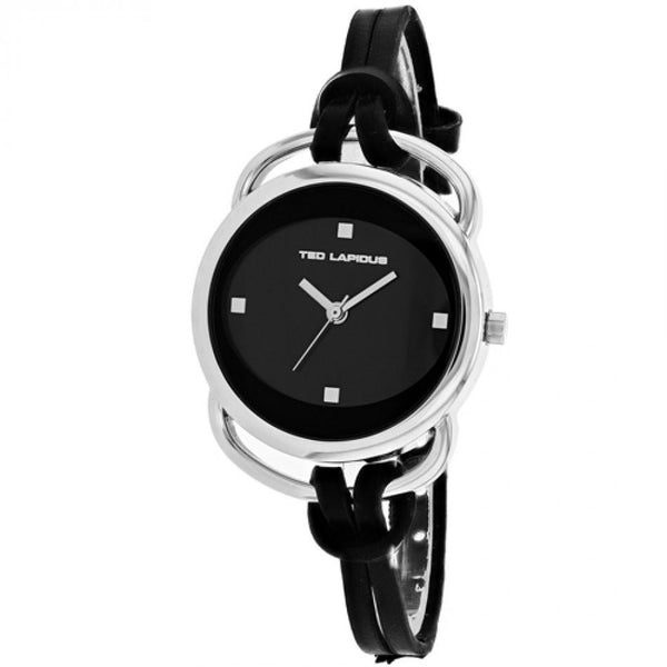 Ted Lapidus Women's A0365RNPN Classic Black Leather Watch