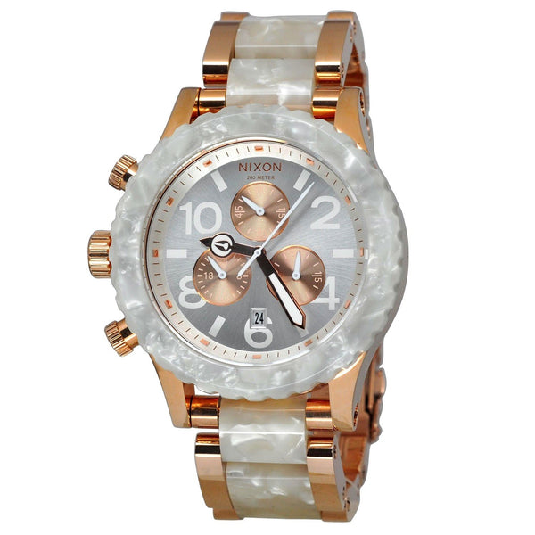 Nixon Unisex A037-1046 42-20 Chrono Chronograph Two-Tone Stainless Steel, Granite Watch