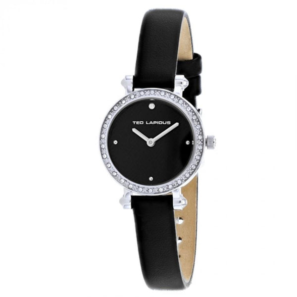 Ted Lapidus Women's A0680ANPN Classic Black Leather Watch