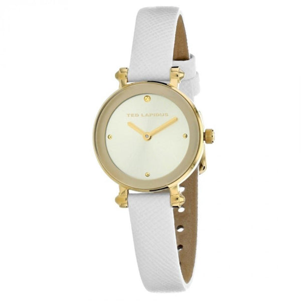 Ted Lapidus Women's A0680PTPF Classic White Leather Watch