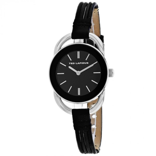 Ted Lapidus Women's A0681BNINN Classic Black Leather Watch