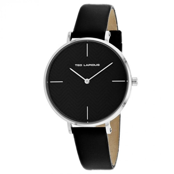 Ted Lapidus Women's A0705INFIN Classic Black Leather Watch