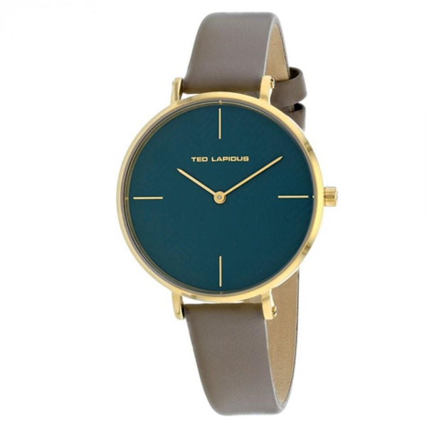 Ted Lapidus Women's A0705PVFIP Classic Grey Leather Watch