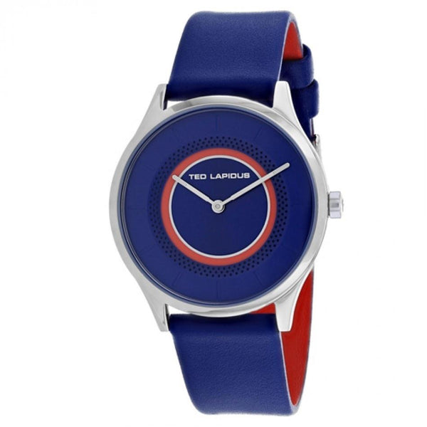 Ted Lapidus Women's A0715IDIB Classic Blue Leather Watch