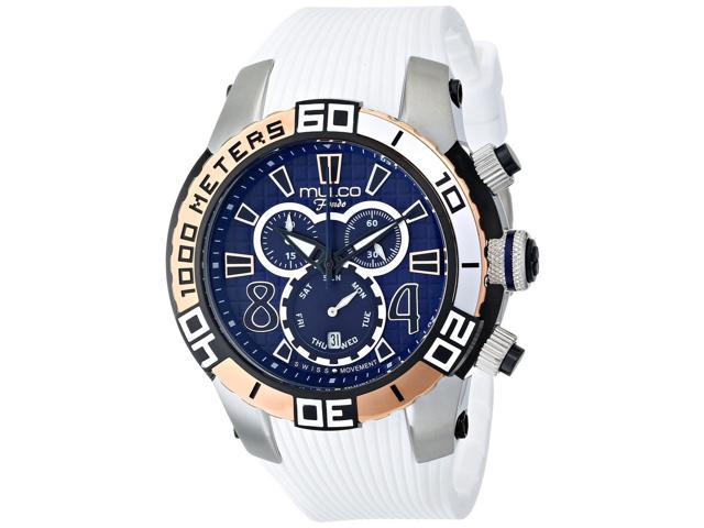 Mulco Fondo Wheel Chronograph Watch (White/Blue)