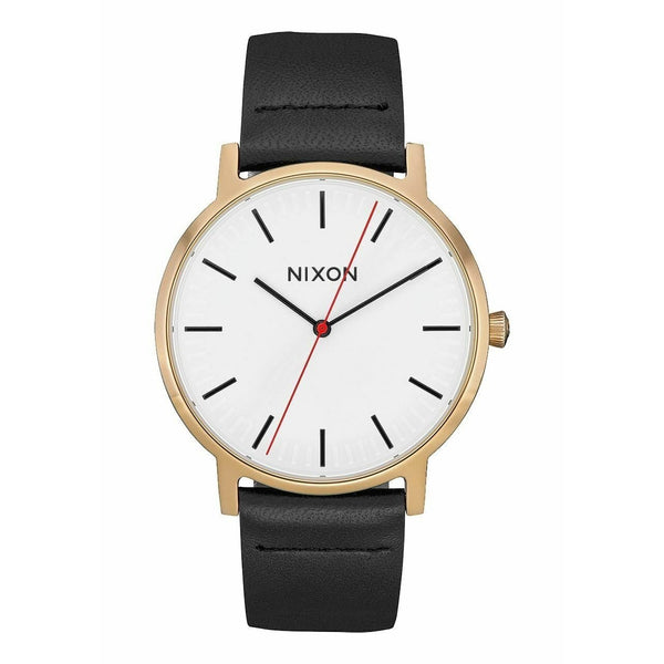 Nixon Men's A1058-3157 Porter Black Leather Watch