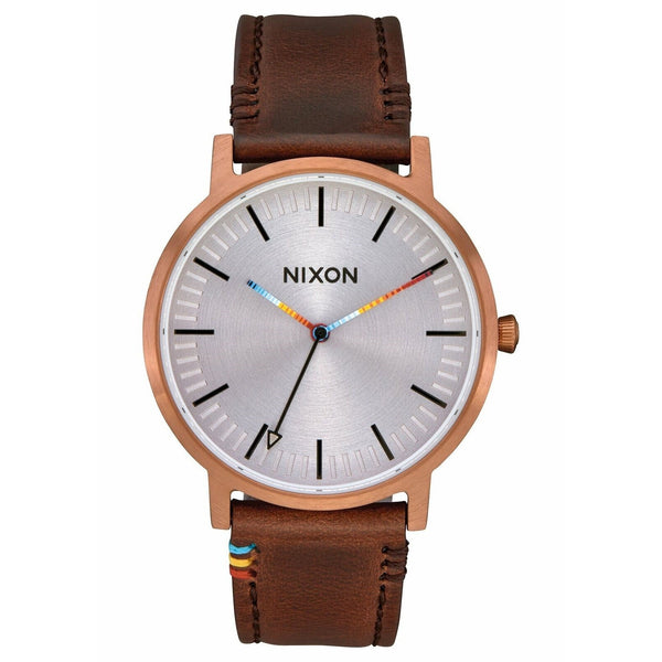 Nixon Men's A1058-3173 Porter Brown Leather Watch