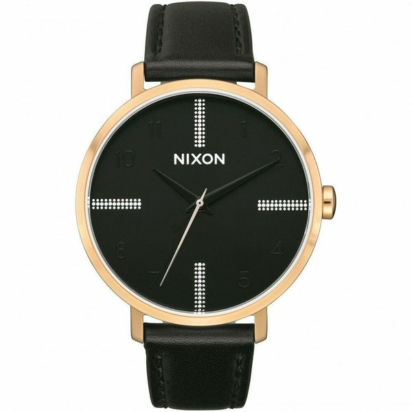 Nixon Women's A1091-2879 Arrow Black Leather Watch