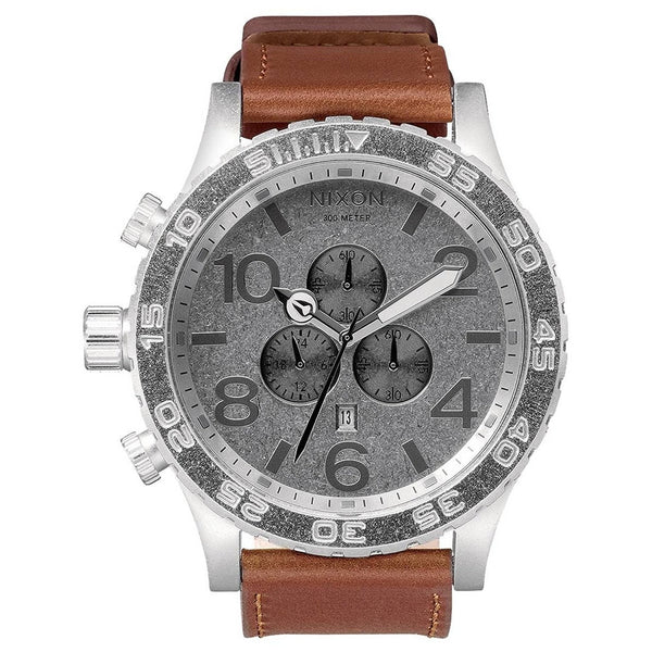 Nixon Men's A124-747 51-30 Chrono Chronograph Brown Leather Watch