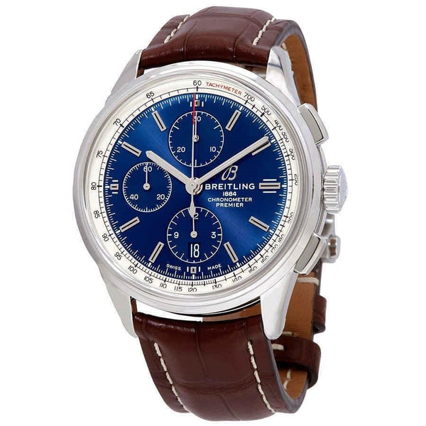 Breitling Men's A13315351C1P1 Premier Chronograph Brown Leather Watch