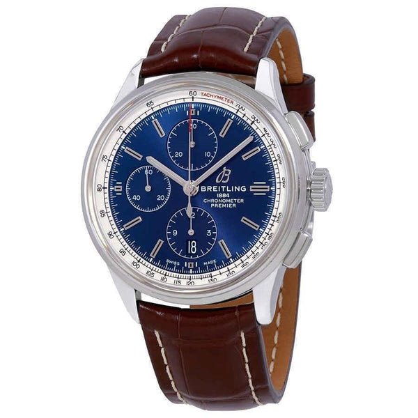 Breitling Men's A13315351C1P2 Premier Chronograph Brown Leather Watch