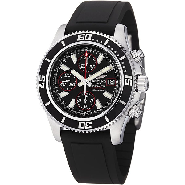 Breitling Men's A13341A8-BA81RU Superocean Chronograph Automatic Black Rubber Watch