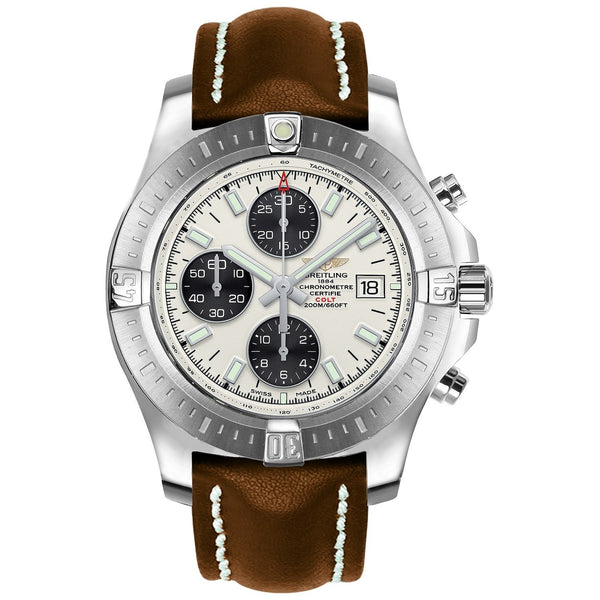 Breitling Men's A1338811-G804-437X Colt Chronograph Brown Leather Watch