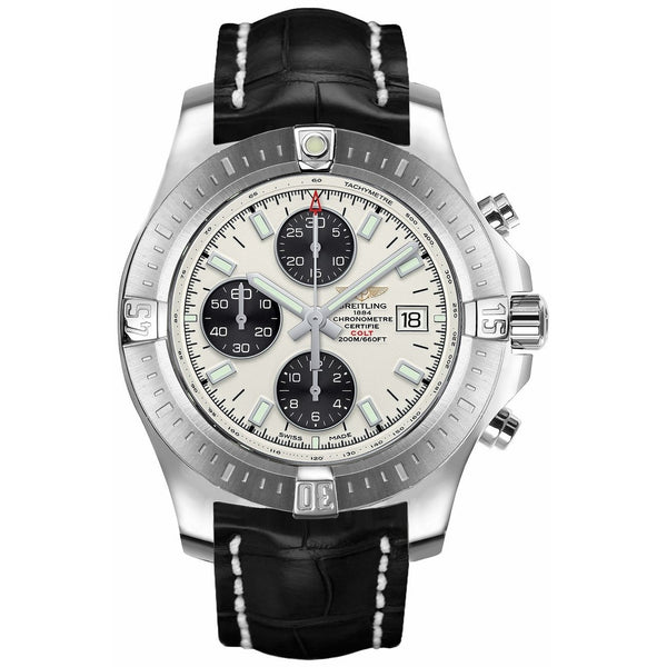 Breitling Men's A1338811-G804-744P Colt Chronograph Black Leather Watch