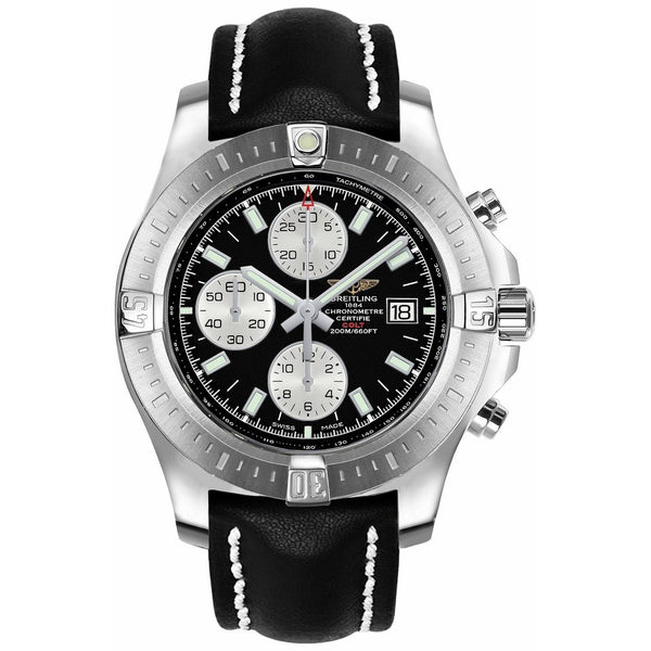 Breitling Men's A13388111B1X1 Colt Chronograph Black Leather Watch