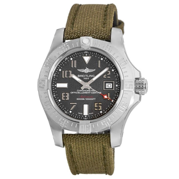 Breitling Men's A1733110-F563-106W Avenger II Seawolf Green Canvas Watch