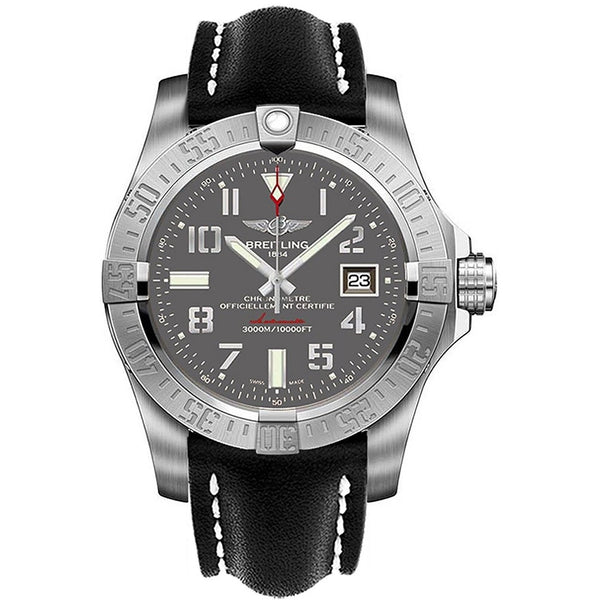Breitling Men's A1733110-F563-435X Avenger II Seawolf Automatic Black Leather Watch