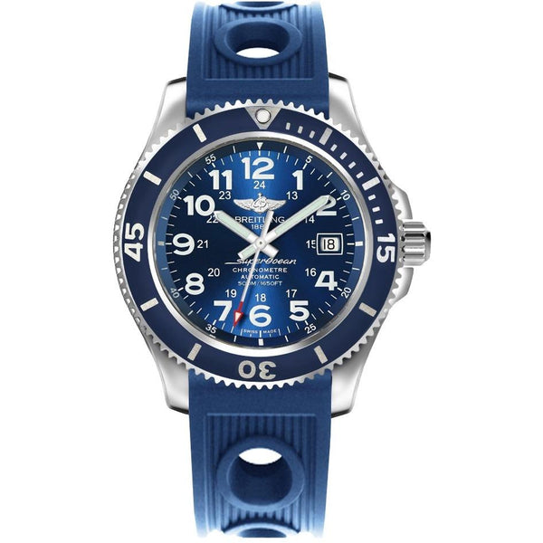 Breitling Men's A17365D1-C915-203S Superocean II Blue Rubber Watch
