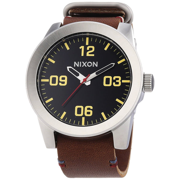 Nixon Men's A243-019 Corporal Brown Leather Watch