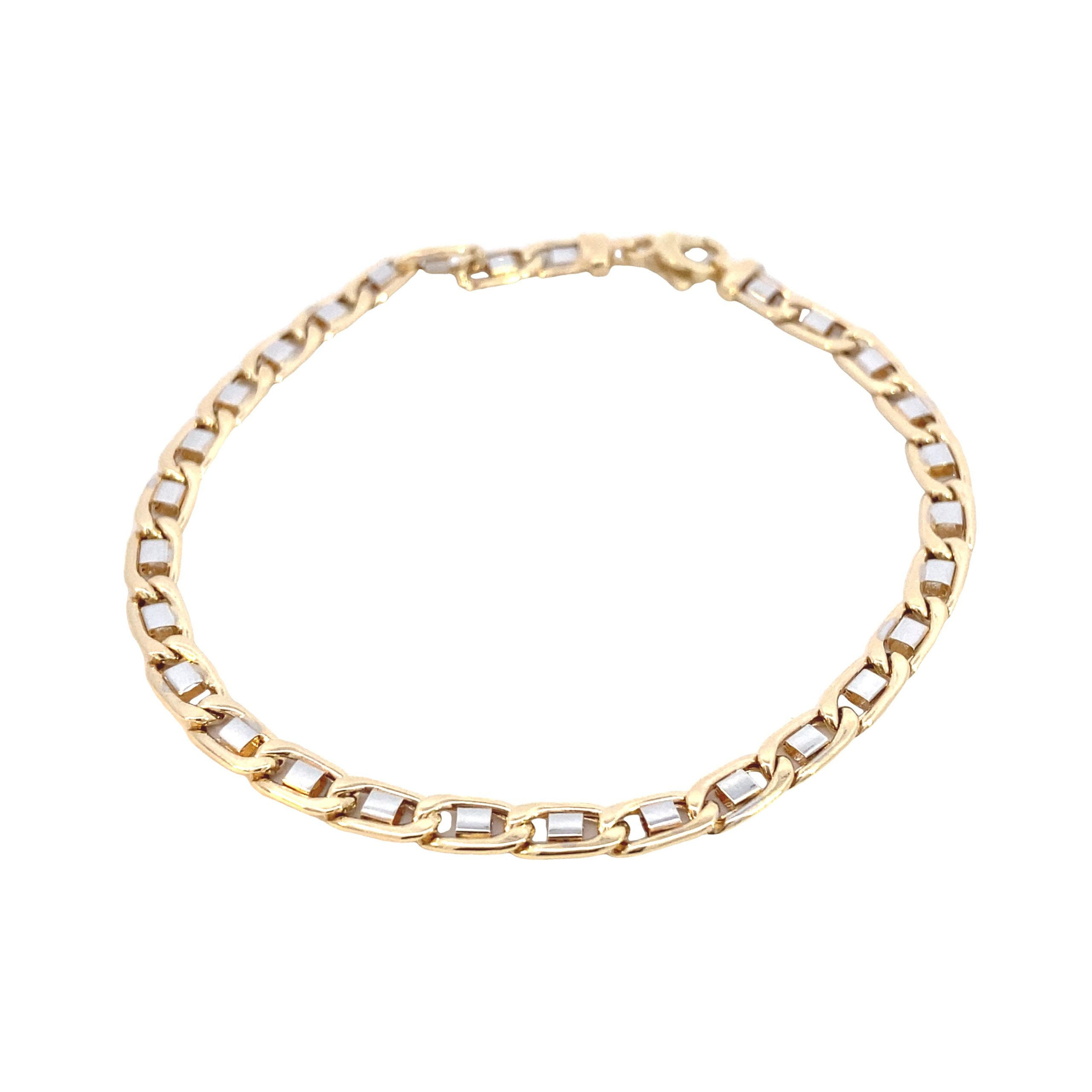14K Gold 2-T Mariner Mesh Bracelet